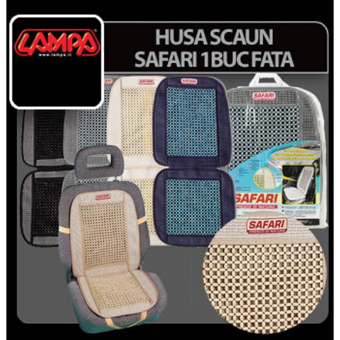 Husa scaun fata Safari cu margele din lemn 1buc - Fildes
